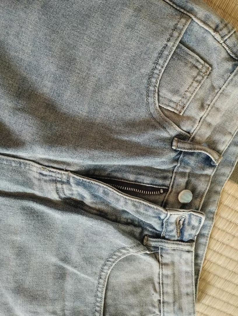 Jean Baggy Distressed Azul Claro